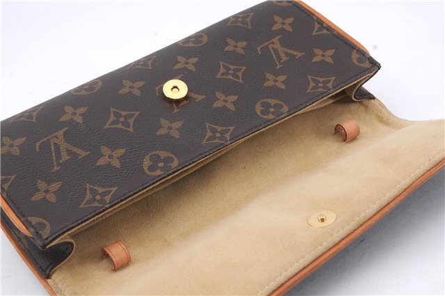 Auth Louis Vuitton Monogram Pochette Twin GM Shoulder Bag M51852 LV Junk 6222D