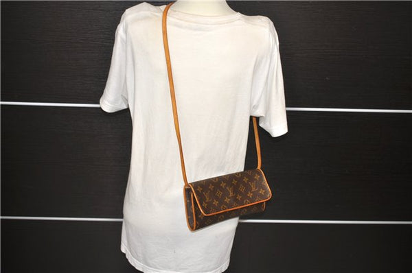 Auth Louis Vuitton Monogram Pochette Twin GM Shoulder Bag M51852 LV Junk 6222D