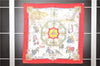 Authentic HERMES Carre 90 Scarf "Joies d'Hiver" Silk Red 6222F