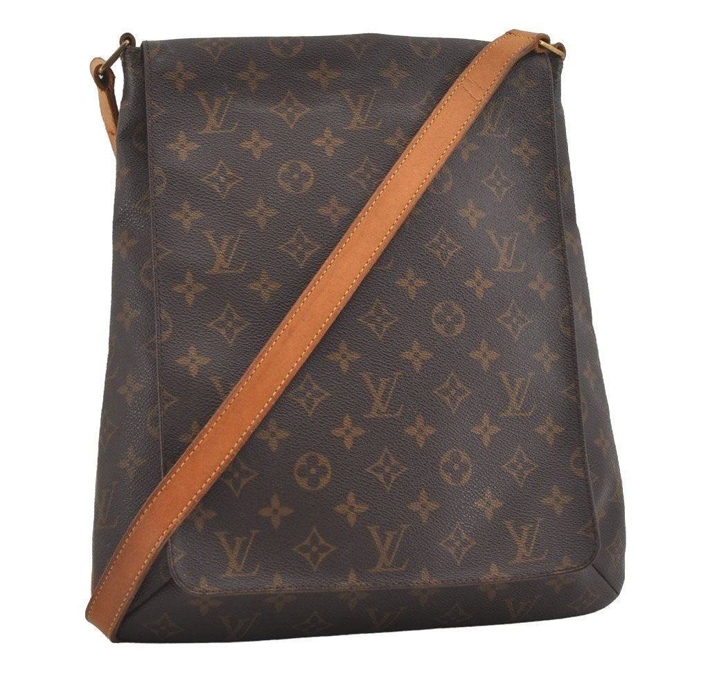 Authentic Louis Vuitton Monogram Musette Shoulder Cross Body Bag M51256 LV 6222I