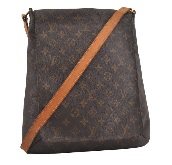 Authentic Louis Vuitton Monogram Musette Shoulder Cross Body Bag M51256 LV 6222I