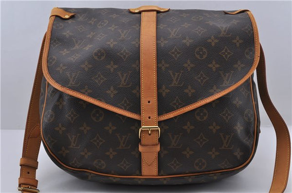 Auth LOUIS VUITTON Monogram Saumur 35 Shoulder Cross Body Bag M42254 LV 6223C