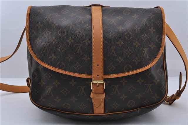 Auth LOUIS VUITTON Monogram Saumur 35 Shoulder Cross Body Bag M42254 LV 6223C