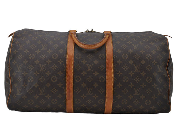 Authentic Louis Vuitton Monogram Keepall 55 Travel Boston Bag M41424 LV 6223E