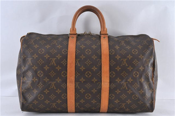 Authentic LOUIS VUITTON Monogram Keepall 45 Boston Bag M41428 LV 6224C