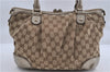 Auth GUCCI Sukey 2Way Shoulder Hand Bag GG Canvas Leather 247902 Brown 6224D