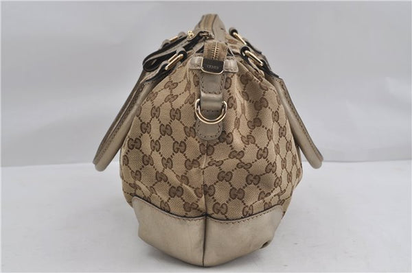 Auth GUCCI Sukey 2Way Shoulder Hand Bag GG Canvas Leather 247902 Brown 6224D