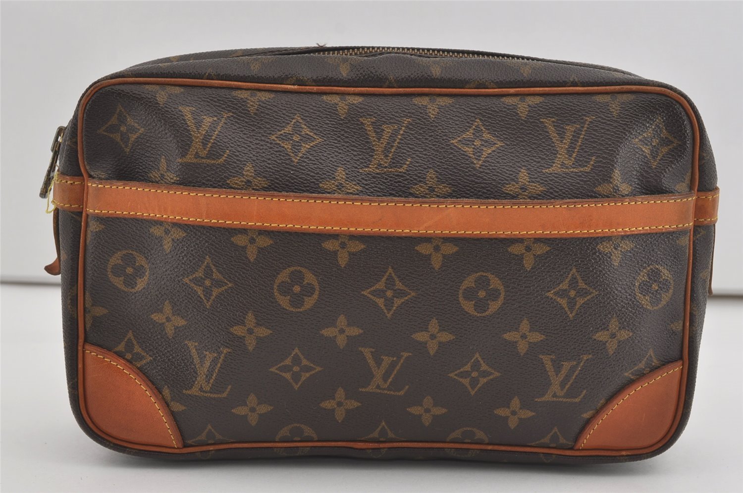 Authentic Louis Vuitton Monogram Compiegne 28 Clutch Hand Bag M51845 LV 6224I