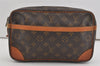 Authentic Louis Vuitton Monogram Compiegne 28 Clutch Hand Bag M51845 LV 6224I