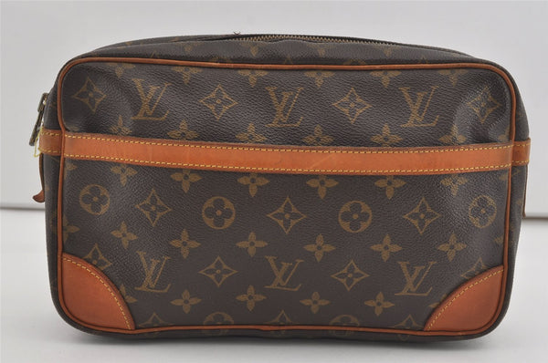Authentic Louis Vuitton Monogram Compiegne 28 Clutch Hand Bag M51845 LV 6224I