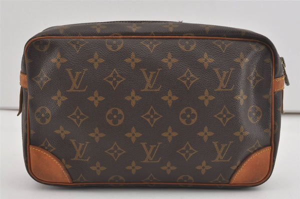 Authentic Louis Vuitton Monogram Compiegne 28 Clutch Hand Bag M51845 LV 6224I