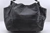 Authentic PRADA Leather Chain Shoulder Tote Bag Purse Black 6225D