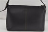 Authentic BURBERRY Vintage Leather Shoulder Hand Bag Purse Black 6227D