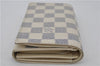 Auth Louis Vuitton Damier Azur Porte Monnaie Billets Tresor N61744 Wallet 6228E