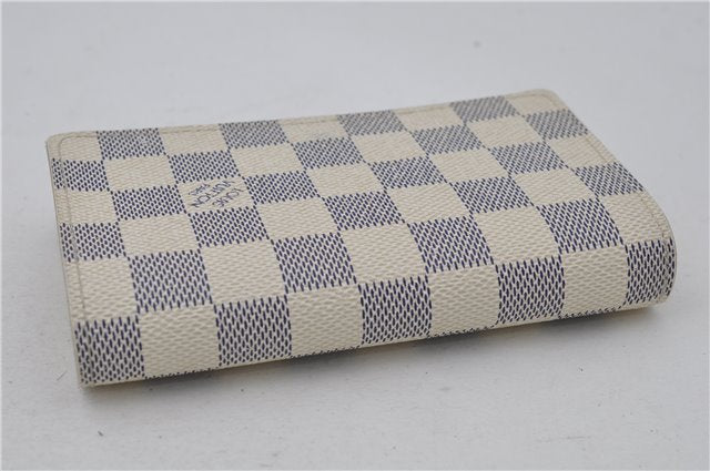 Auth Louis Vuitton Damier Azur Porte Monnaie Billets Tresor N61744 Wallet 6228E