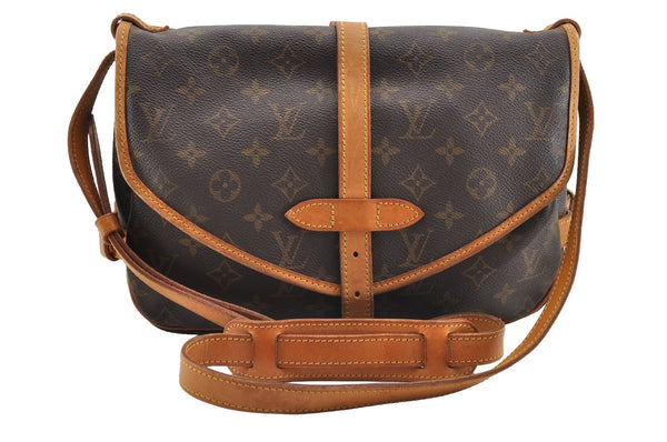 Authentic Louis Vuitton Monogram Saumur 30 Shoulder Cross Bag M42256 LV 6228I