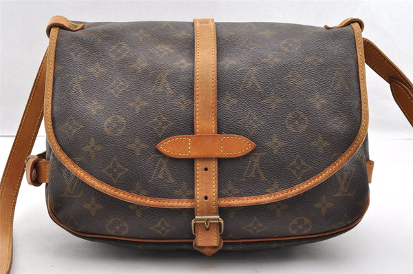Authentic Louis Vuitton Monogram Saumur 30 Shoulder Cross Bag M42256 LV 6228I