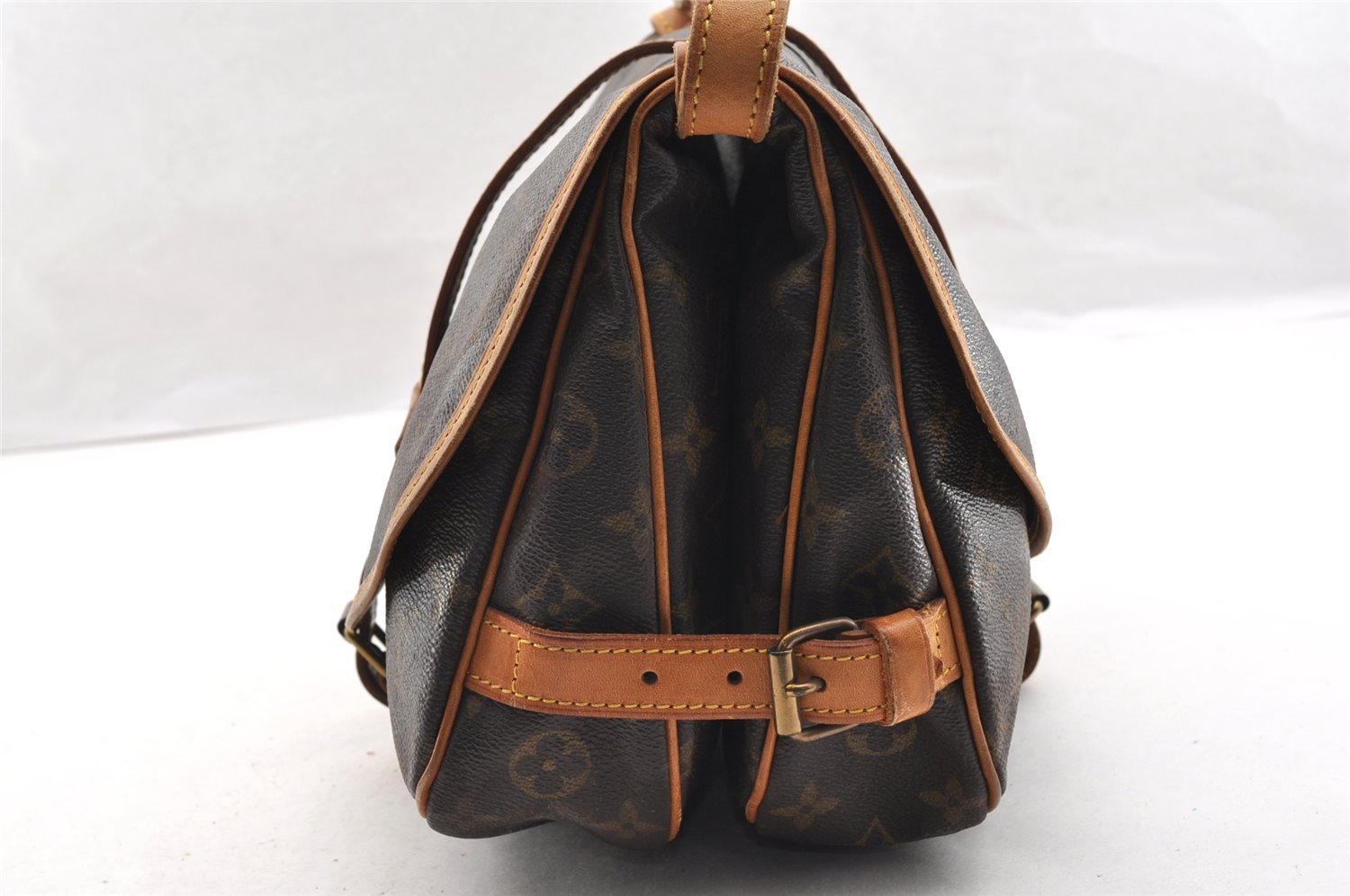 Authentic Louis Vuitton Monogram Saumur 30 Shoulder Cross Bag M42256 LV 6228I