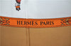 Authentic HERMES Carre 90 Scarf "LA Promenade De Longchamps" Silk Brown 6229E