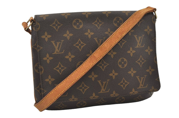 Authentic Louis Vuitton Monogram Musette Tango Shoulder Bag M51257 LV 6229I