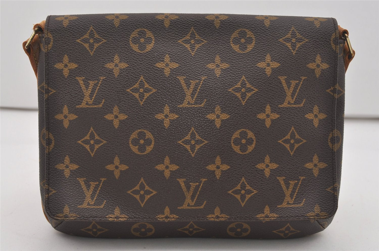 Authentic Louis Vuitton Monogram Musette Tango Shoulder Bag M51257 LV 6229I