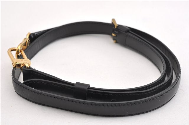 Authentic Louis Vuitton Leather Shoulder Strap Black 38.6-46.1