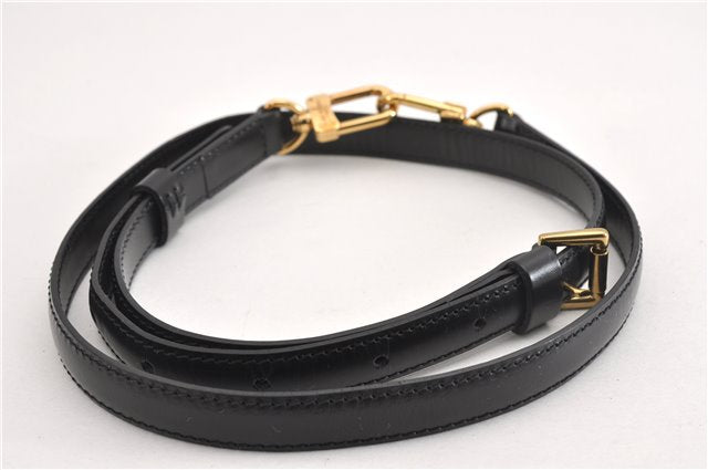 Authentic Louis Vuitton Leather Shoulder Strap Black 38.6-46.1