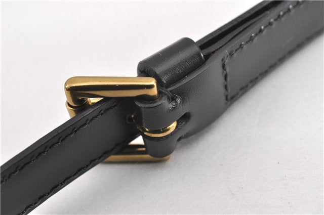 Authentic Louis Vuitton Leather Shoulder Strap Black 38.6-46.1