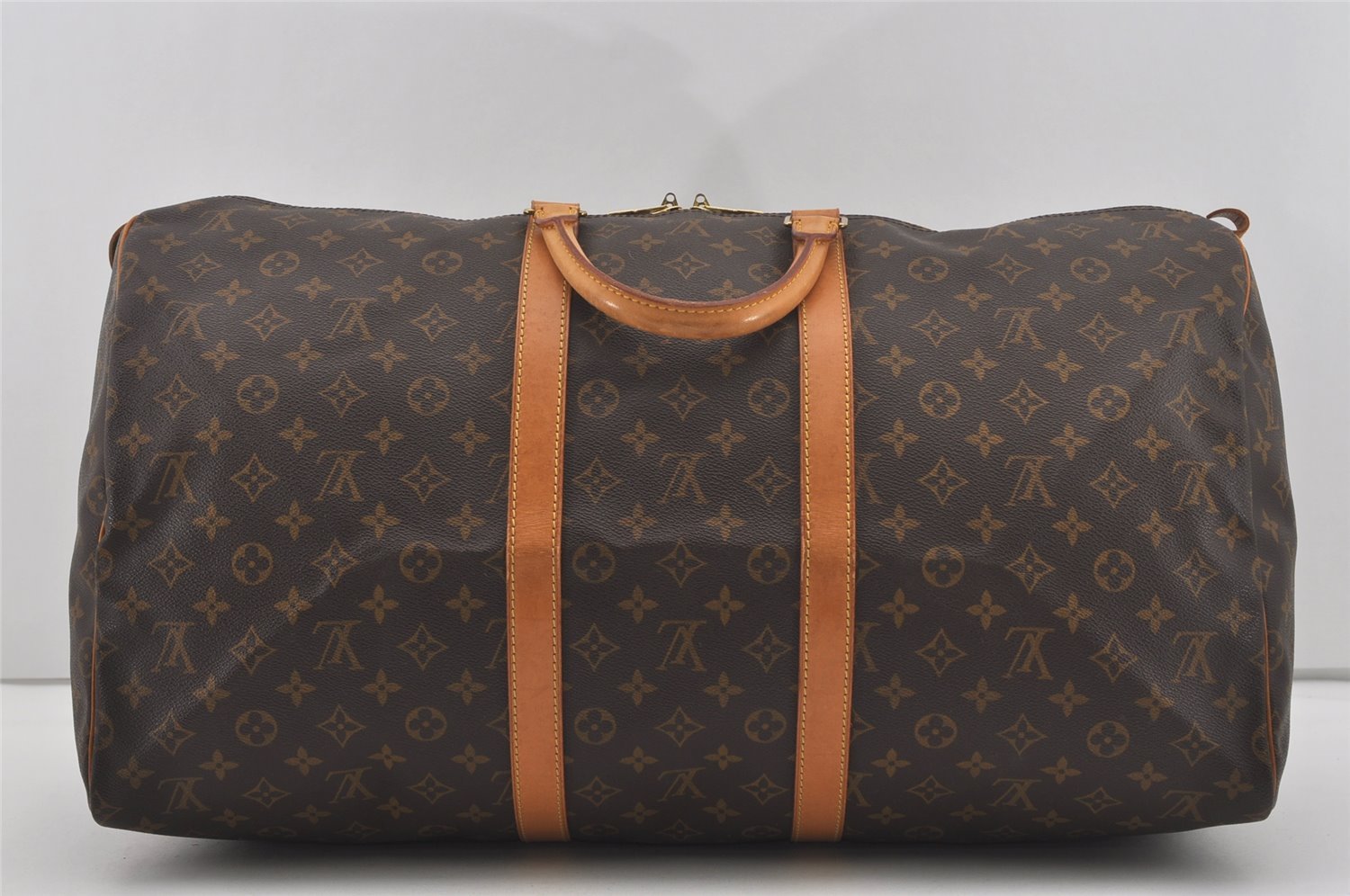 Authentic Louis Vuitton Monogram Keepall 55 Travel Boston Bag M41424 LV 6232I