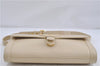 Authentic YVES SAINT LAURENT Shoulder Cross Body Bag Purse Leather Ivory 6235D