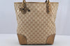 Authentic GUCCI Princy GG Canvas Leather Shoulder Tote Bag 181779 Beige 6235I