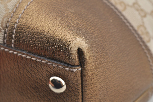 Authentic GUCCI Princy GG Canvas Leather Shoulder Tote Bag 181779 Beige 6235I