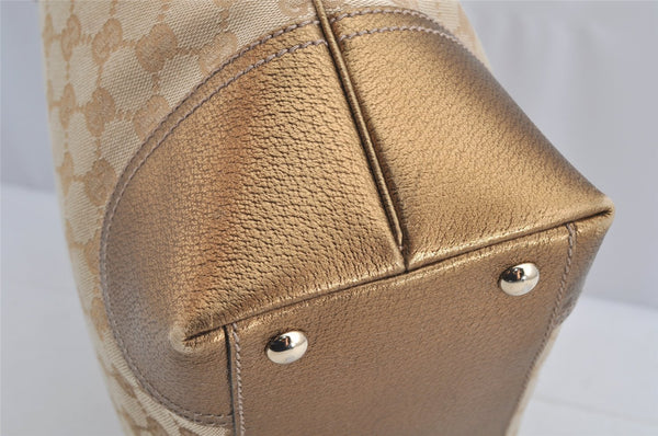 Authentic GUCCI Princy GG Canvas Leather Shoulder Tote Bag 181779 Beige 6235I