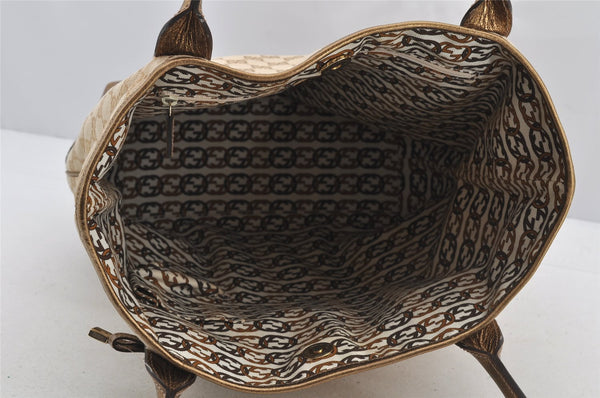 Authentic GUCCI Princy GG Canvas Leather Shoulder Tote Bag 181779 Beige 6235I