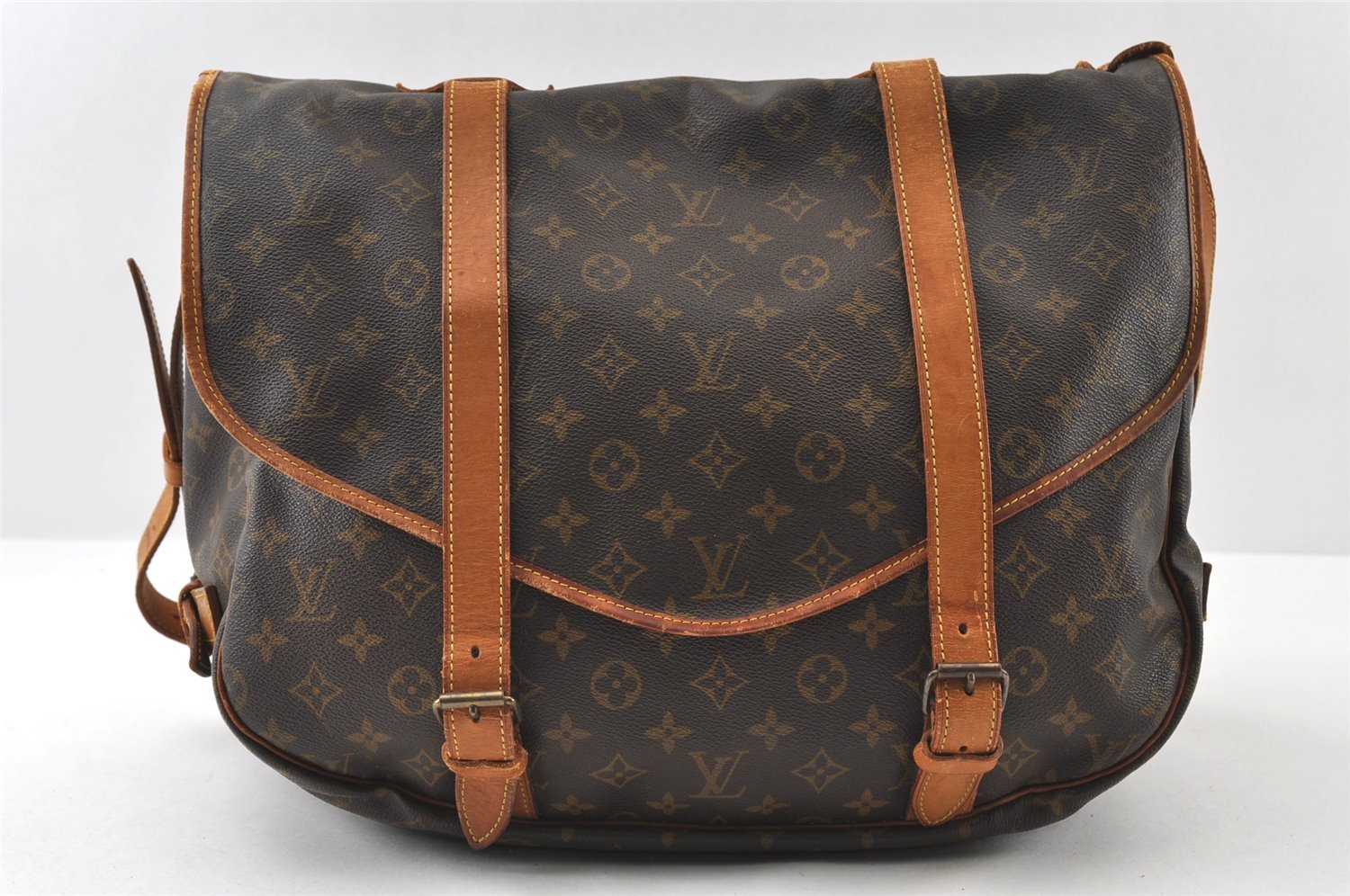 Authentic Louis Vuitton Monogram Saumur 43 Shoulder Cross Bag M42252 LV 6236I