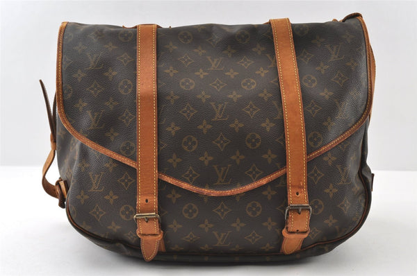 Authentic Louis Vuitton Monogram Saumur 43 Shoulder Cross Bag M42252 LV 6236I