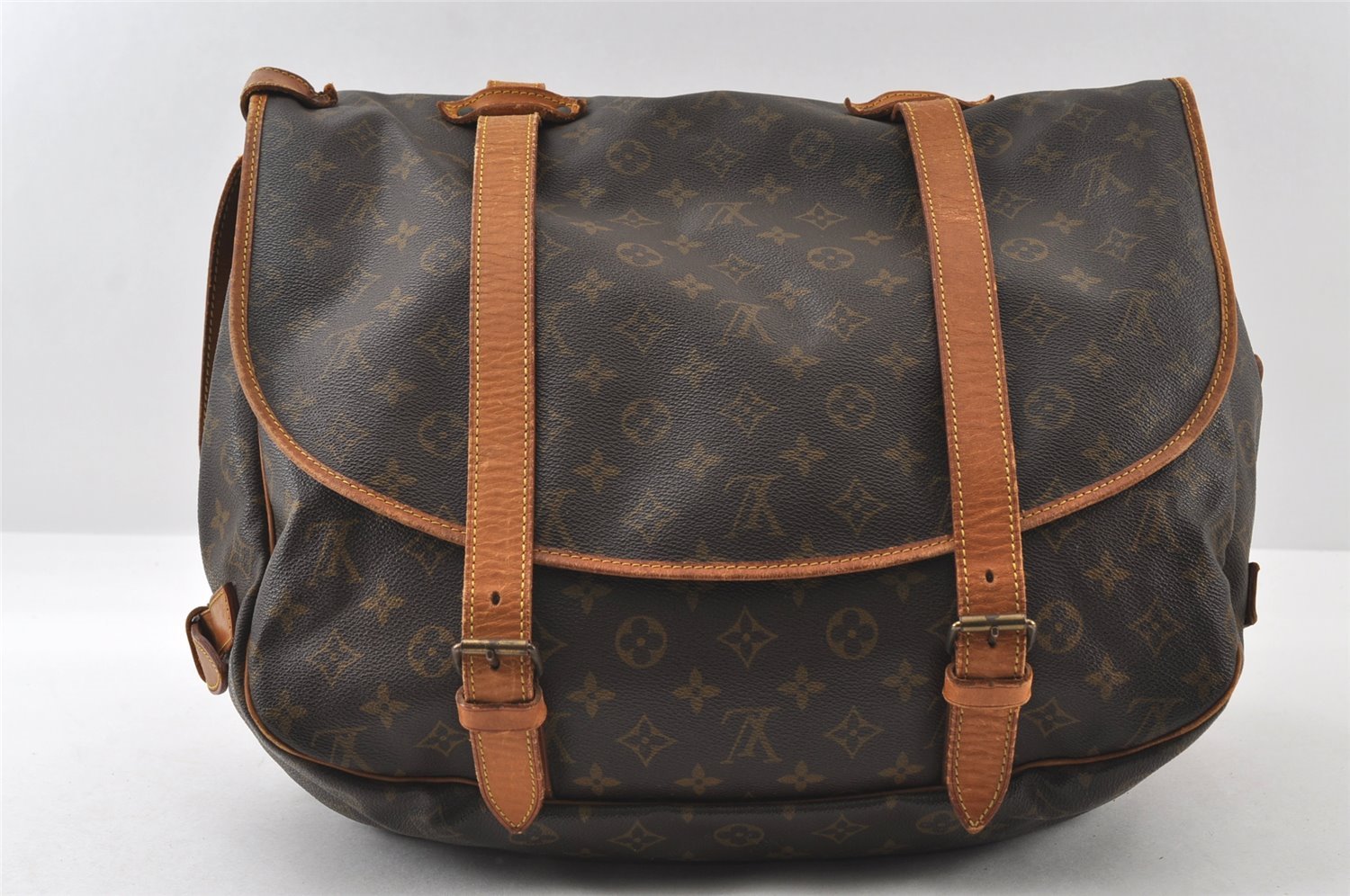 Authentic Louis Vuitton Monogram Saumur 43 Shoulder Cross Bag M42252 LV 6236I