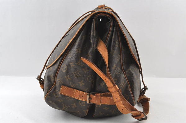 Authentic Louis Vuitton Monogram Saumur 43 Shoulder Cross Bag M42252 LV 6236I