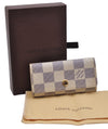 Authentic Louis Vuitton Damier Azur Multicles 4 Key Case Holder N60020 Box 6237E