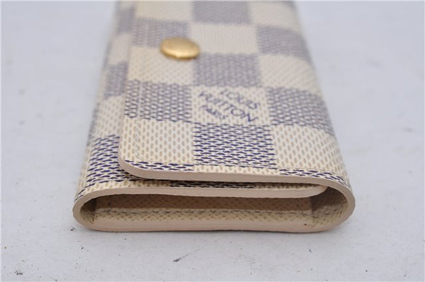 Authentic Louis Vuitton Damier Azur Multicles 4 Key Case Holder N60020 Box 6237E