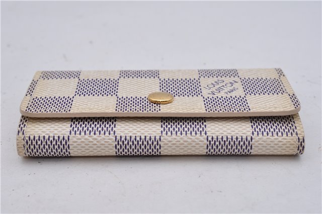 Authentic Louis Vuitton Damier Azur Multicles 4 Key Case Holder N60020 Box 6237E