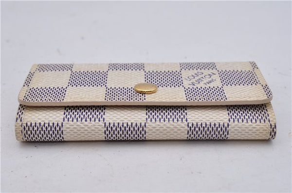 Authentic Louis Vuitton Damier Azur Multicles 4 Key Case Holder N60020 Box 6237E