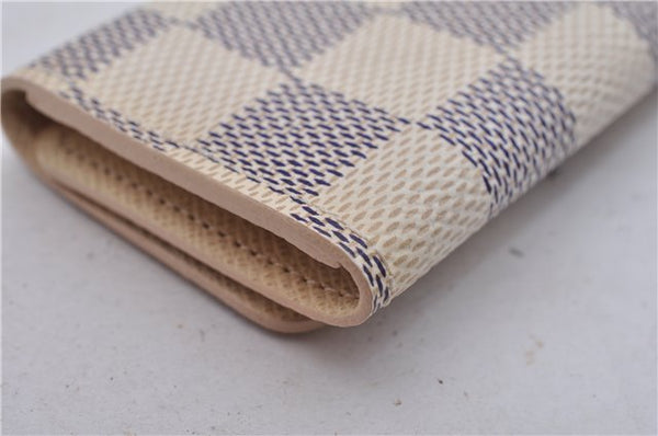 Authentic Louis Vuitton Damier Azur Multicles 4 Key Case Holder N60020 Box 6237E