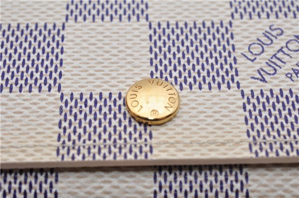 Authentic Louis Vuitton Damier Azur Multicles 4 Key Case Holder N60020 Box 6237E