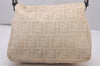 Authentic FENDI Zucca Mamma Baguette Shoulder Bag Canvas Leather Beige 6237I