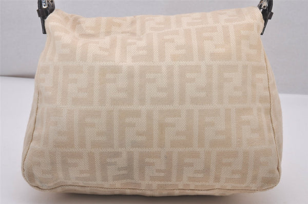 Authentic FENDI Zucca Mamma Baguette Shoulder Bag Canvas Leather Beige 6237I