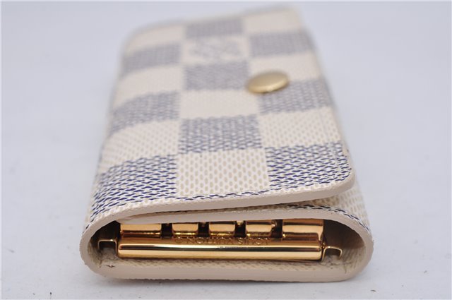 Authentic Louis Vuitton Damier Azur Multicles 4 Key Case Holder N60020 Box 6238E