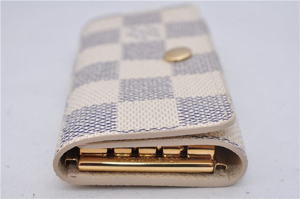 Authentic Louis Vuitton Damier Azur Multicles 4 Key Case Holder N60020 Box 6238E