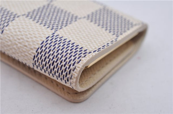 Authentic Louis Vuitton Damier Azur Multicles 4 Key Case Holder N60020 Box 6238E