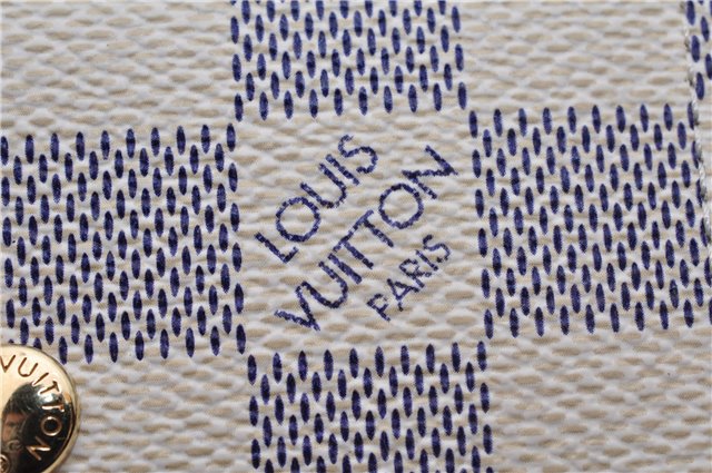 Authentic Louis Vuitton Damier Azur Multicles 4 Key Case Holder N60020 Box 6238E